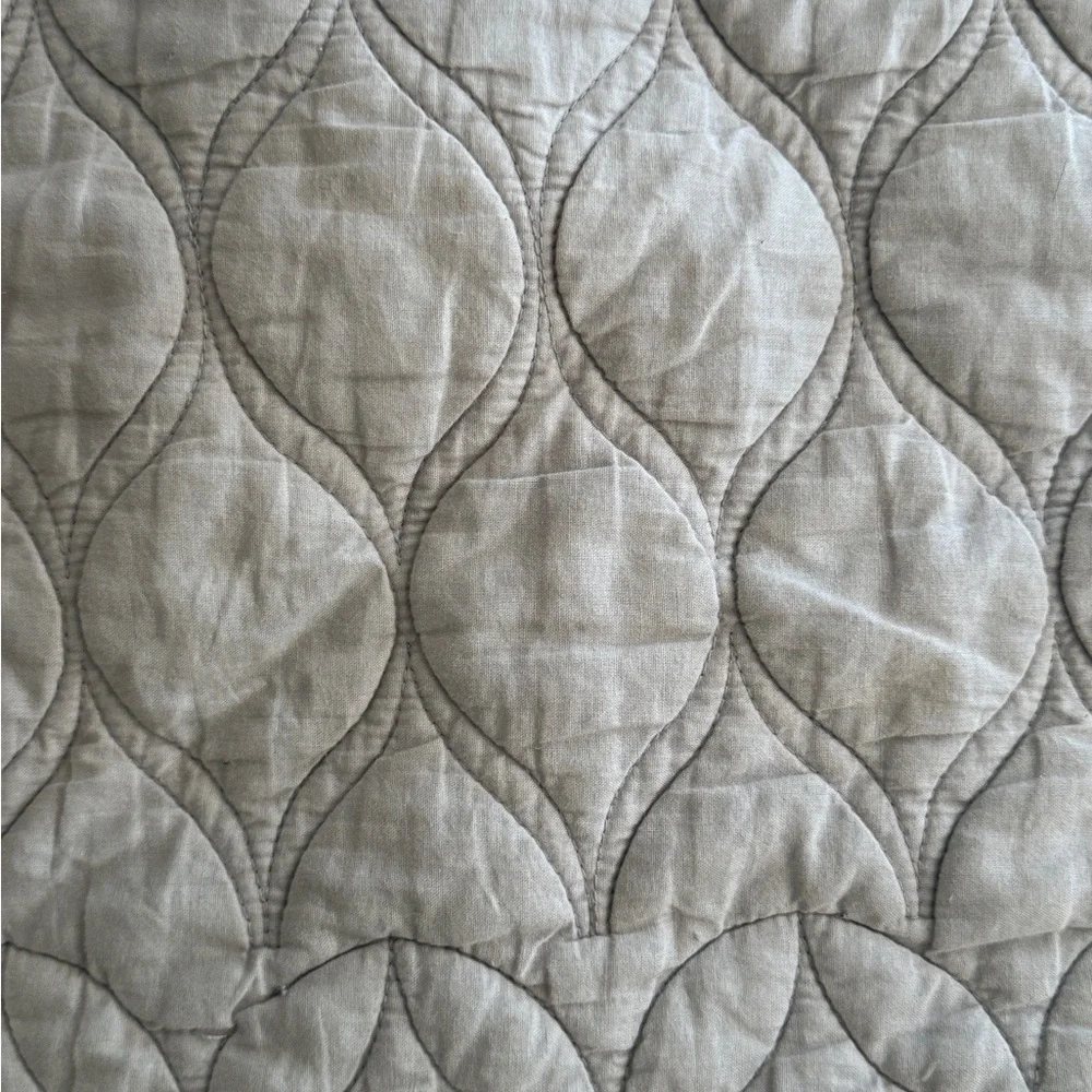 West Elm Elegant Quilted Pillow Sham Standard